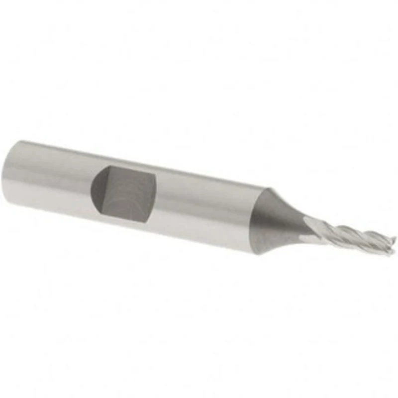 OSG 1/8, 3/8 LOC, 3/8 Shank Diam, 2-5/16 OAL, 4 Flute, Cobalt Square End Mill Single End, Uncoated, Spiral Flute, 30 ...